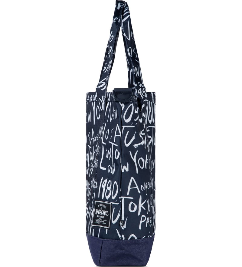 Stüssy - Navy Stussy X Herschel Supply Co. Cities Tote Bag | HBX
