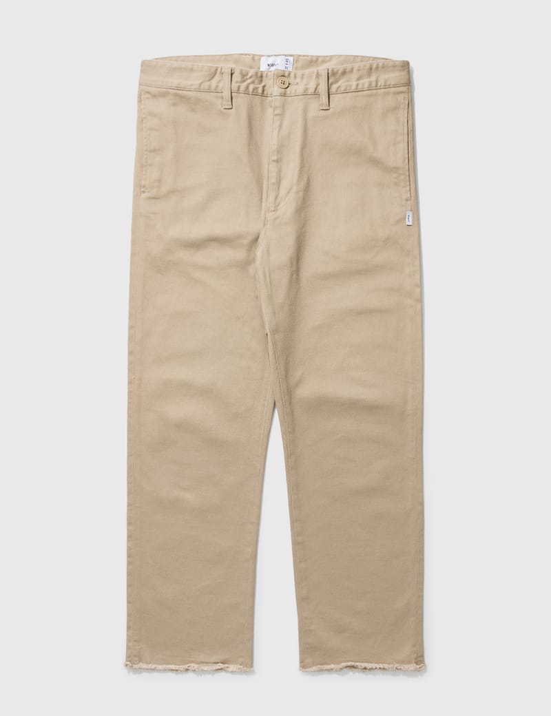 Wtaps Khaki Pants with Fringed Hem | HBX - Globally Curated