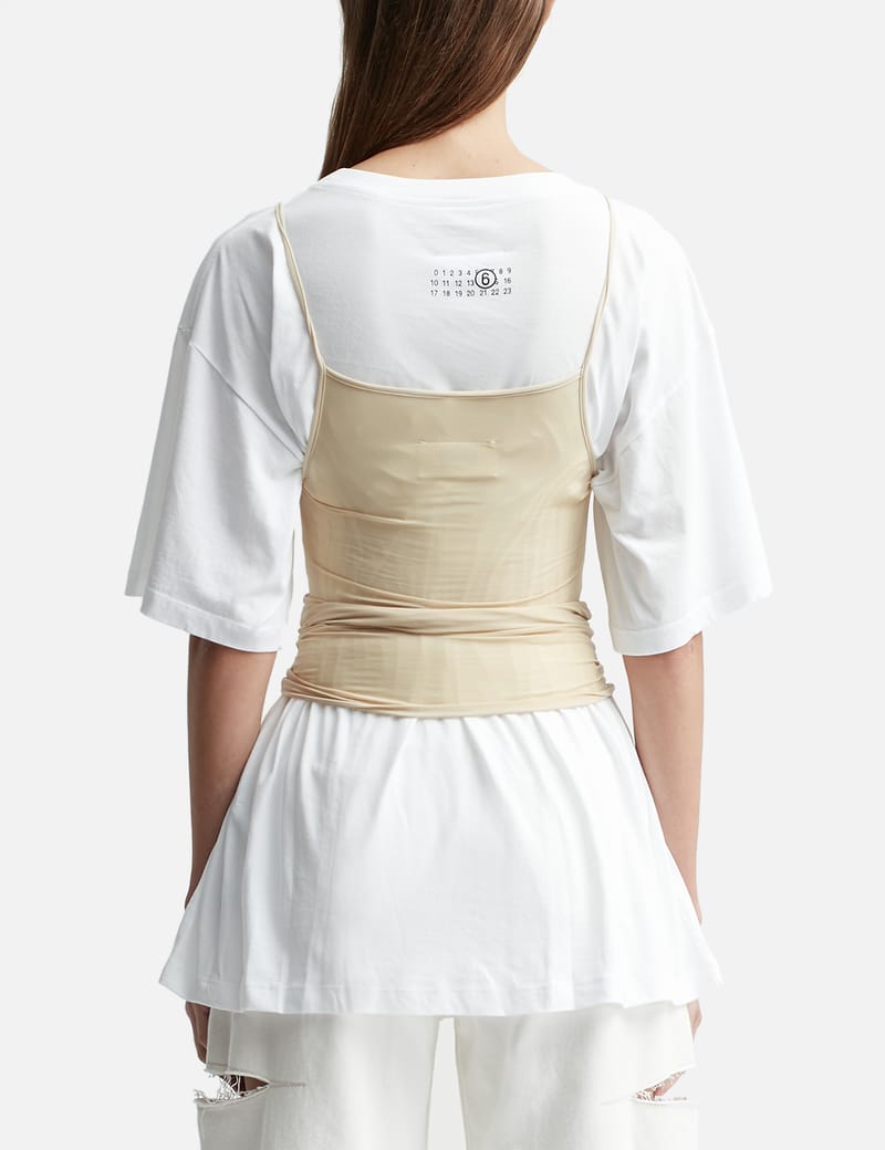 MM6 Maison Margiela レイヤードTシャツ MM6 Maison Margiela レイヤード Tシャツ | ホワイト | FARFETCH JP