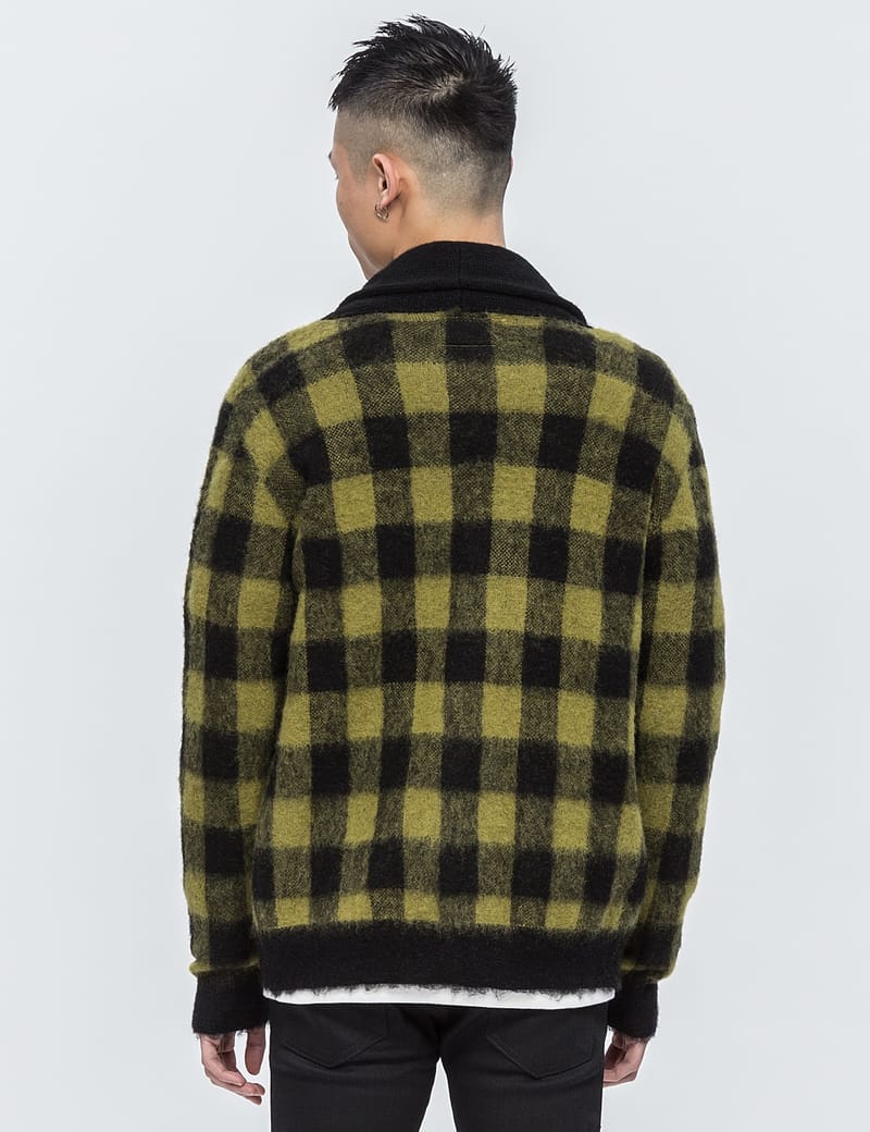 トップス WACKO MARIA CHECK MOHAIR CARDIGAN Wacko Maria - Mohair Block Check Cardigan (Type-1) | HBX
