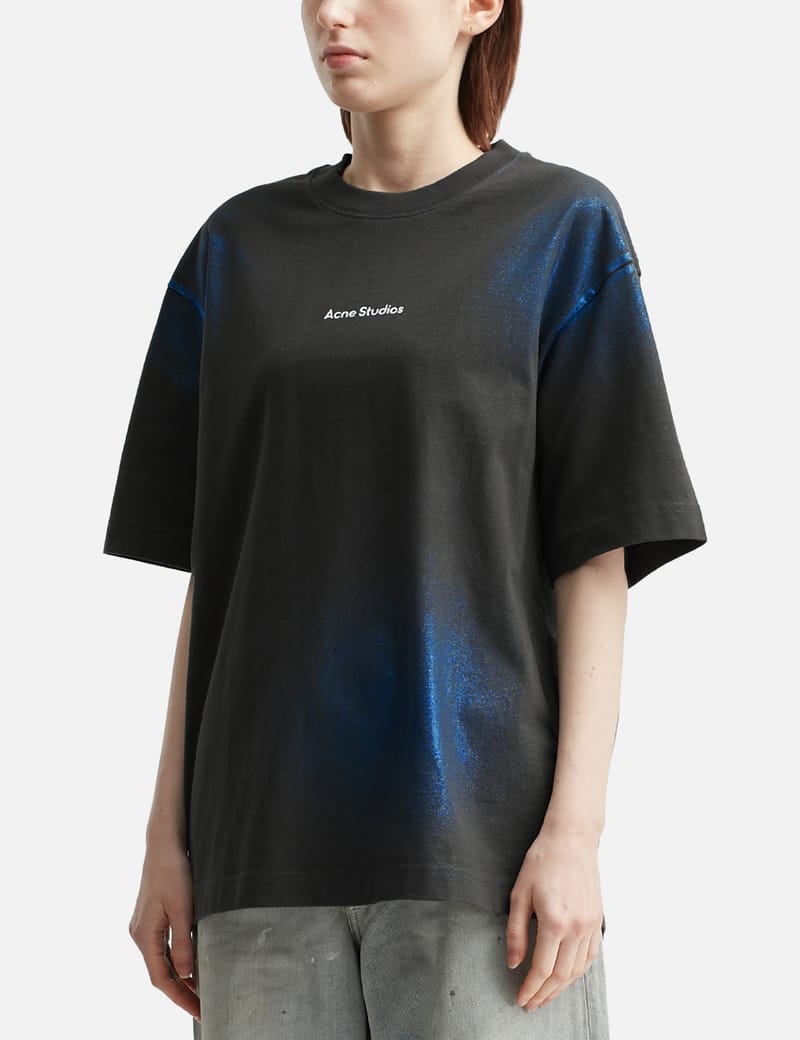 トップス Acne Studios Logo T-shirt s Acne Studios - T-shirt stamp logo - Relaxed fit - Black