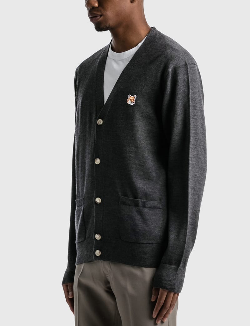 Maison Kitsuné - Fox Head Patch Classic Cardigan | HBX - Globally