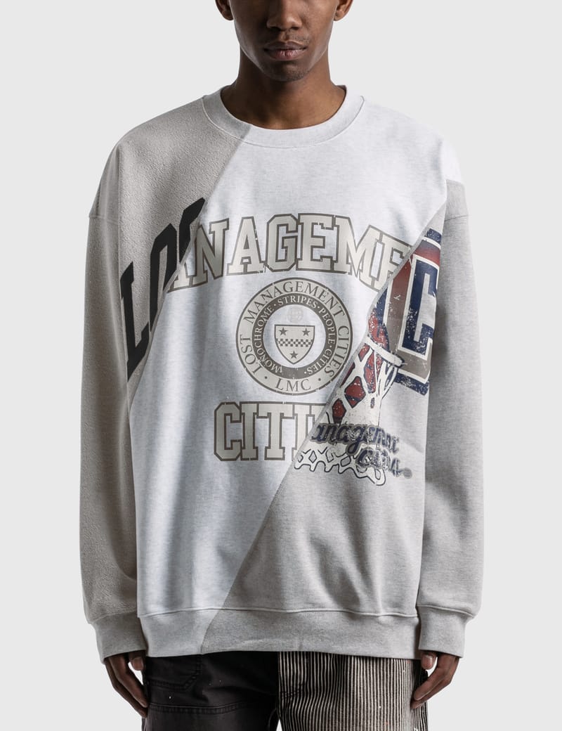 さらに100円引き◆LMC◆CREW SWEATSHIRT Men's Crewneck Sweatshirt Oversized Fit Pullover Color Block