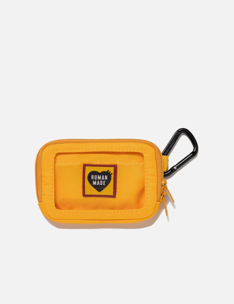 Human Made Leather Coin Case - ゴールドの牛革コインケース、上部