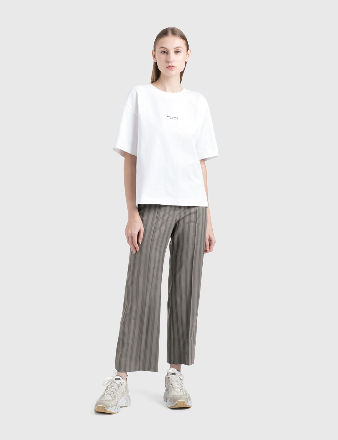 Acne Studios - Flared Pinstripe Trousers | HBX - Globally Curated ...