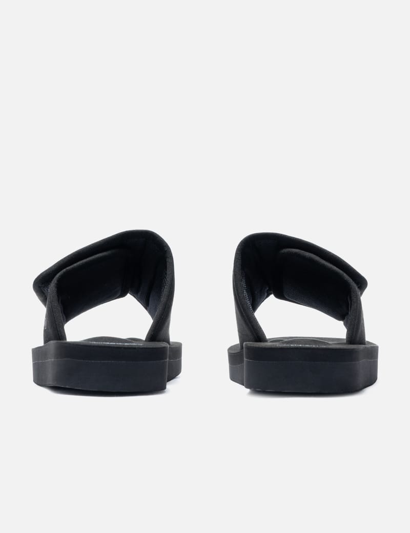 Mastermind World X SUICOKE Sandals - Black sandals with reflective