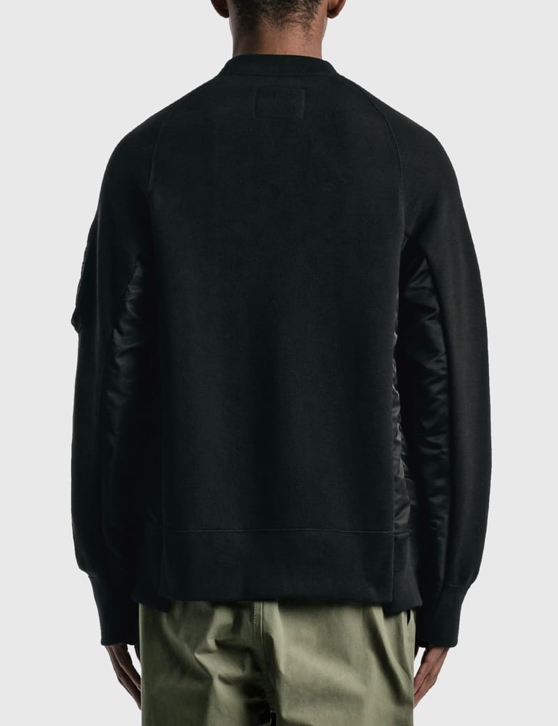 sacai Sponge Sweat MA-1 Pullover サイズ4 Sacai - Sponge Sweat X Ma-1 Pullover | HBX - Globally