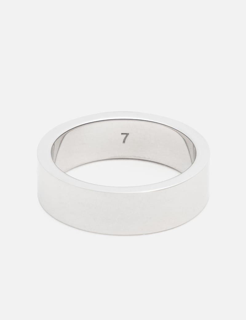 Maison Margiela Logo Wide Ring - イタリア製シルバーの幅広リング