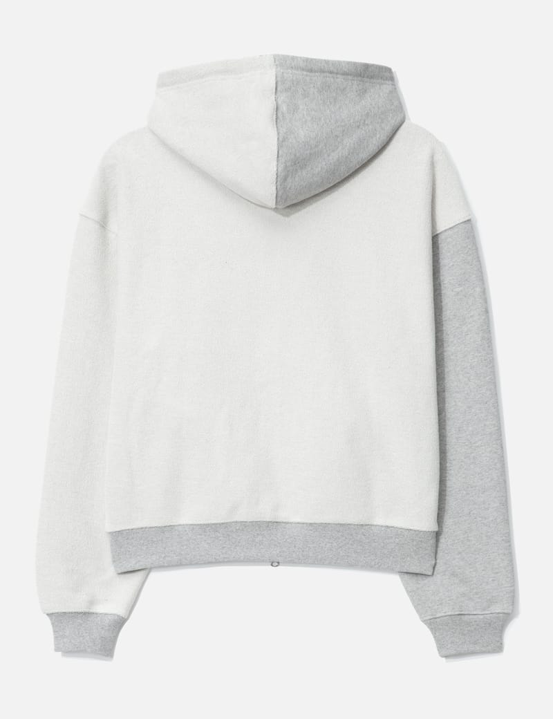 Dime Reverse French Terry Zip Hoodie - Half-reverse terry, two-way