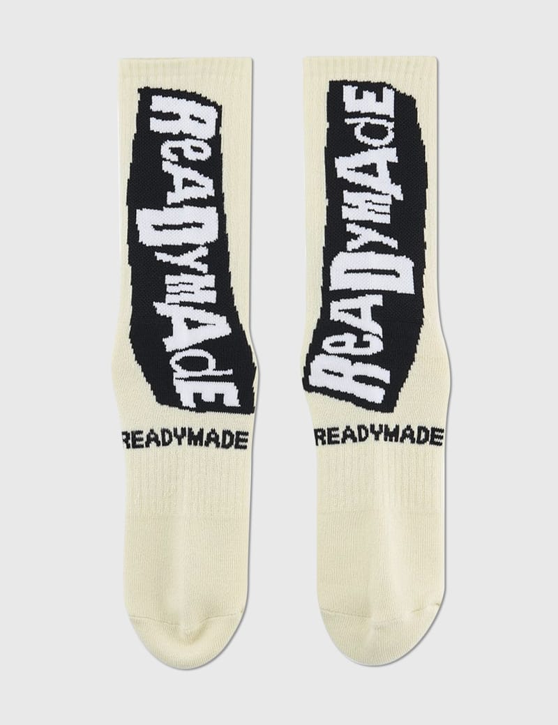 READYMADE - 3P ロゴ クルー ソックス | HBX