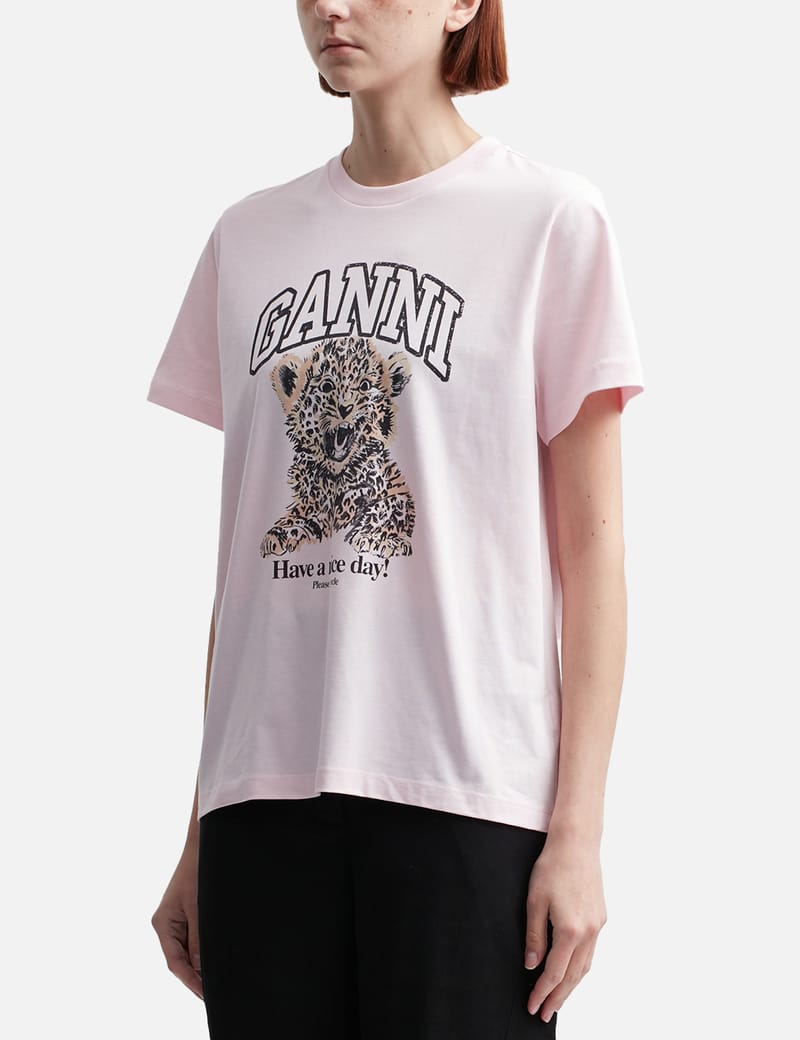 トップス Ganni Basic Jersey Seahorse Relaxed Tee GANNI Women's Basic Jersey Seahorse Relaxed T-Shirt in