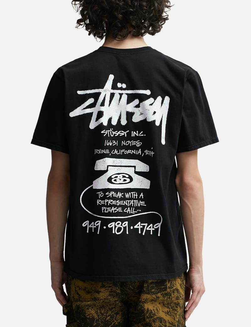 Stüssy - Old Phone Pigment Dyed T-shirt | HBX - Globally Curated