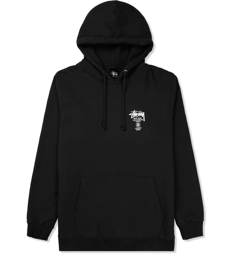 Stüssy - Black World Tour Hoodie | HBX - Globally Curated Fashion