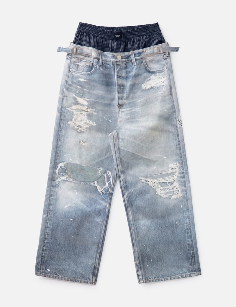 PROJECT G/R - TROMPE-L'ŒIL DENIM PANTS | HBX