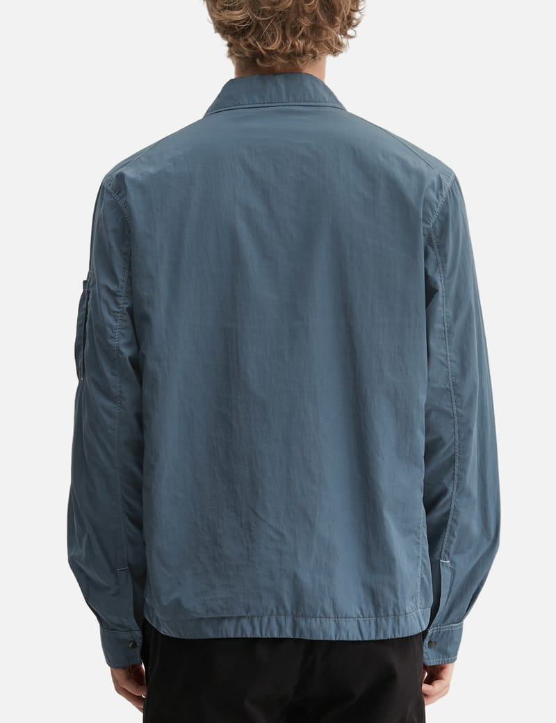 C.P. Company Chrome-R Zipped Overshirt - Lightweight garment-dyed