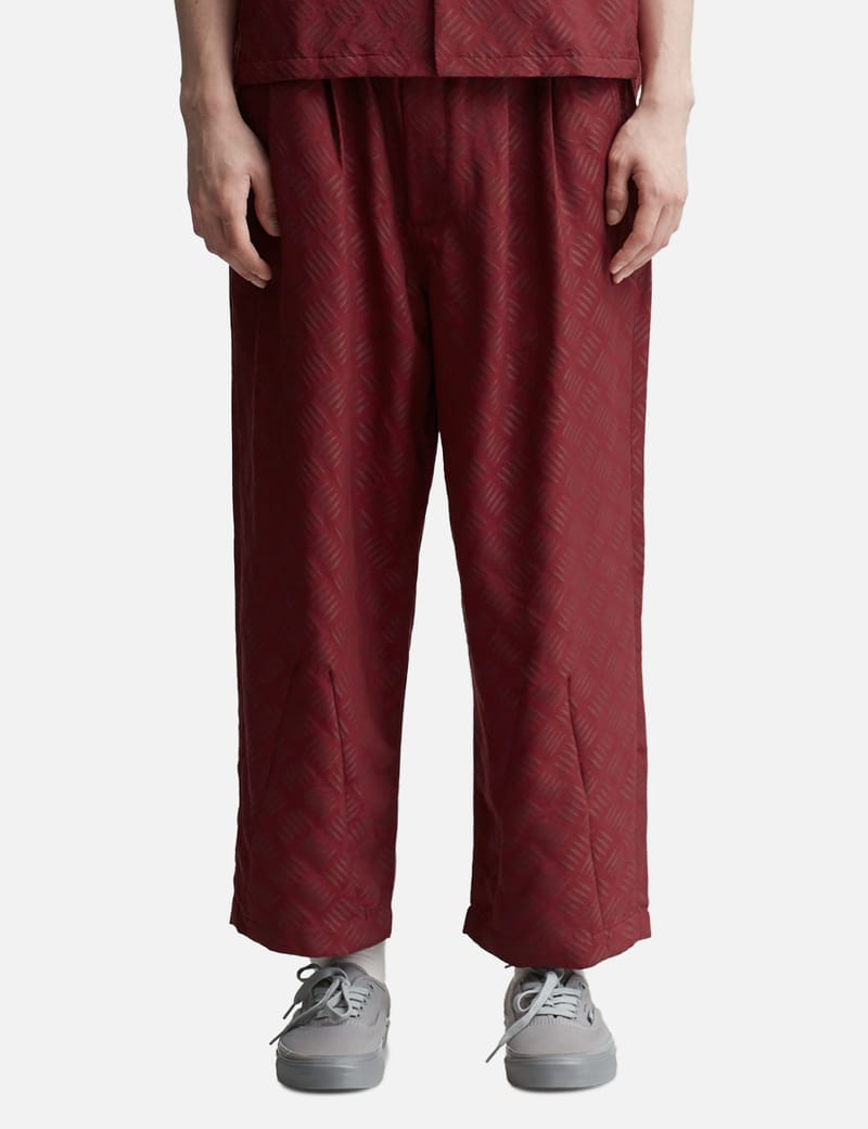 TIGHTBOOTH - CHECKER PLATE BAGGY SLACKS | HBX - Globally Curated