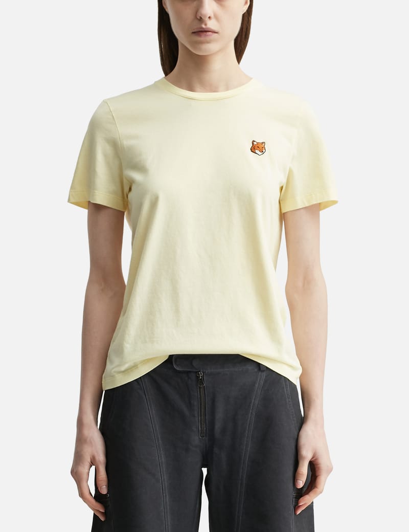 MAISON KITSUNE / メゾンキツネ | ダブルフォックスヘッド パッチ クラシック Tシャツ | XS | ホワイト | レディース メゾン キツネ ダブルフォックスヘッド パッチ クラシック Tシャツ