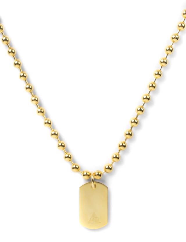 AMBUSH® - Gold AMB Ball Chain Necklace | HBX - HYPEBEAST 為您搜羅