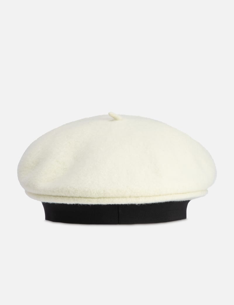 MARINE SERRE ホワイト ベレー帽 Marine Serre - Embroidered French Beret | HBX