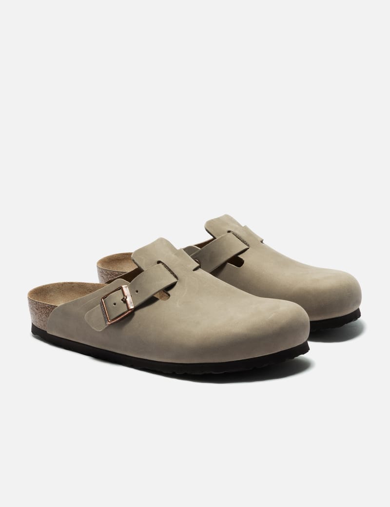 Birkenstock Boston Exquisite - Black clog with aniline leather and