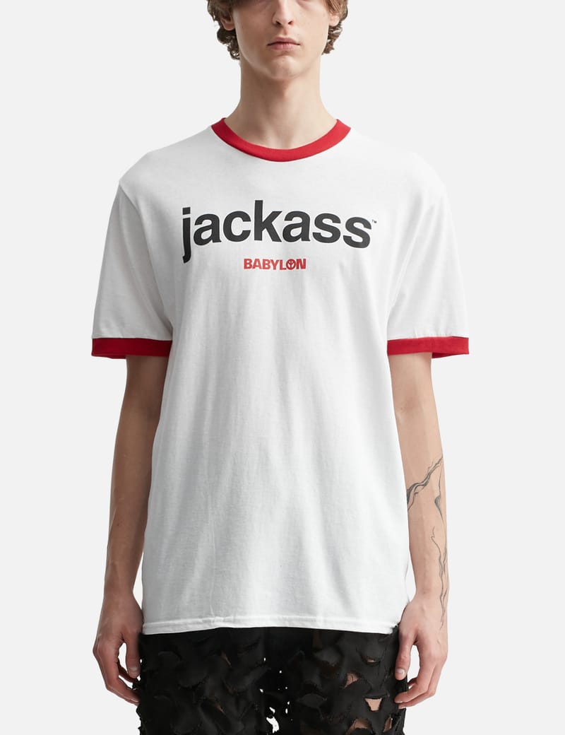 Babylon Jackass x Babylon Ringer Tee - 胸と背面のJackass