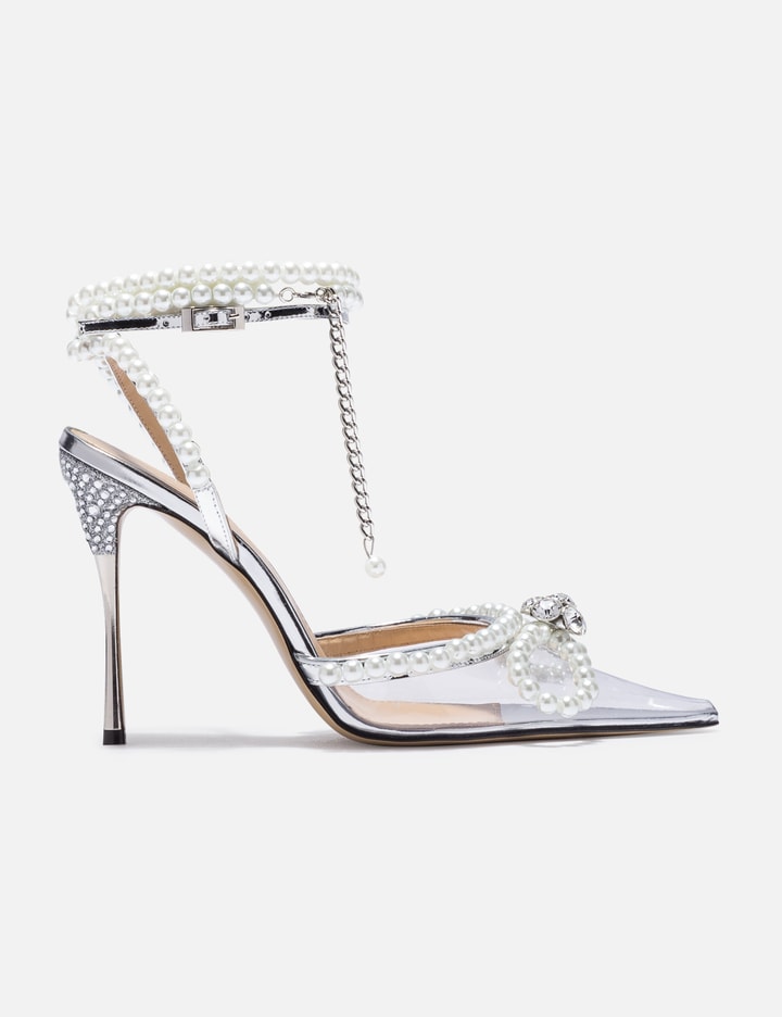 Mach & Mach - PEARL BOW PVC HEELS | HBX