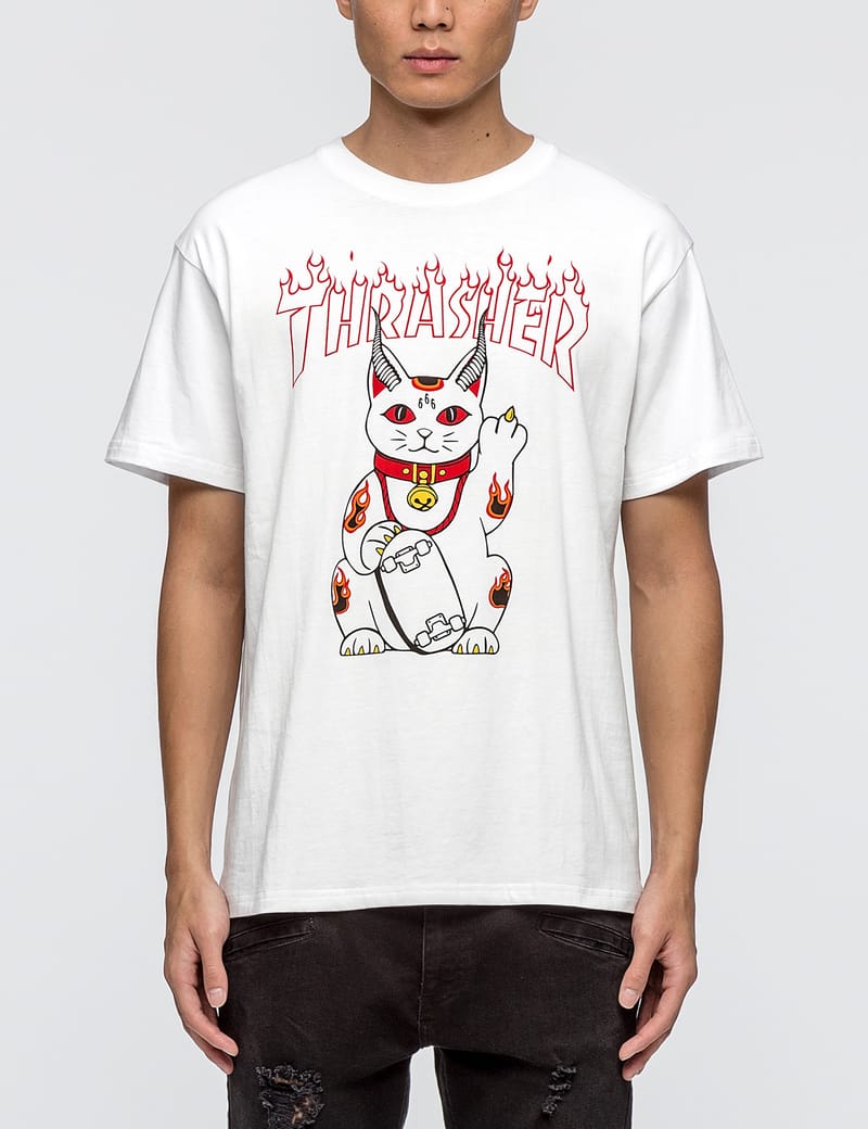 Thrasher cat outlet shirt