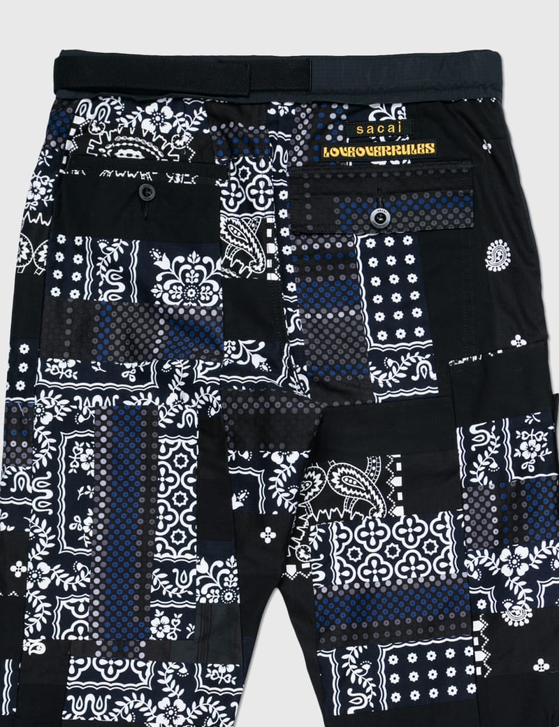 Sacai - Sacai X Hank Willis Thomas Archive E Print Mix Pants | HBX