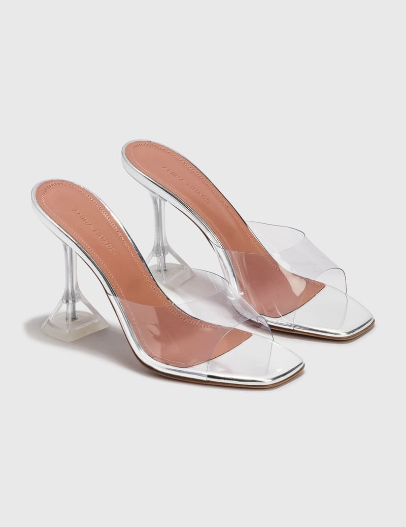 Amina Muaddi - Lupita Glass Slipper 95 | HBX - Globally