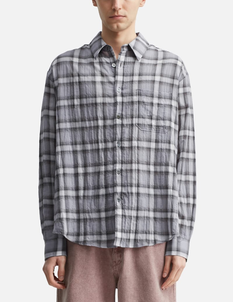 COOR - Ombre Flannel One Pocket Checkered Shirt | HBX COOR - Ombre Flannel One Pocket Checkered Shirt | HBX