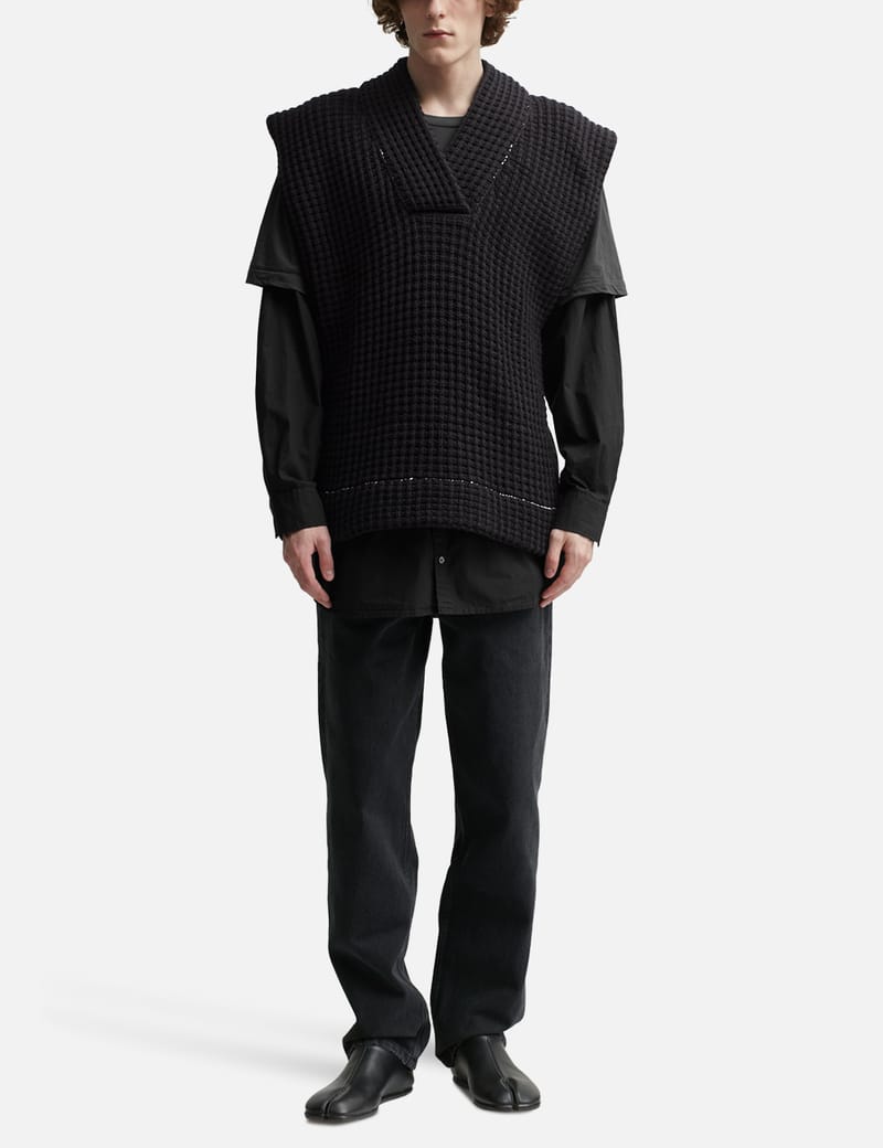 MM6 Maison Margiela - Waffle Knit Stole | HBX - Globally Curated