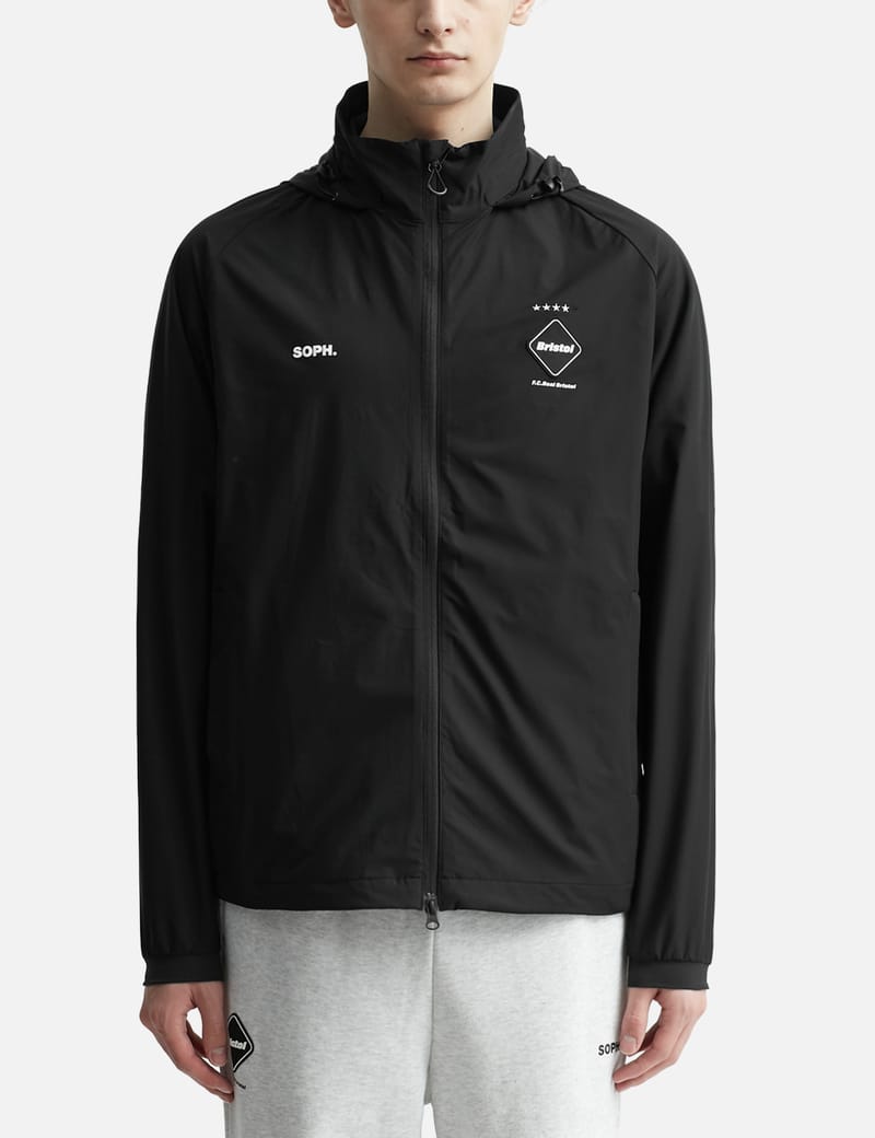 F.c. Real Bristol Stretch Light Weight Hooded Blouson In Black