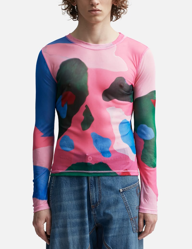 JW Anderson - LONG SLEEVE MESH TOP | HBX - Globally Curated