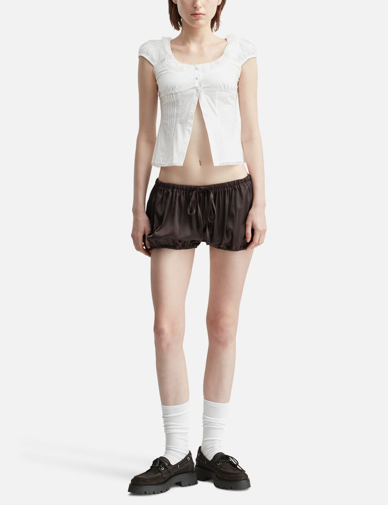 Glowny - Button Fly Mini Shorts | HBX - Globally Curated