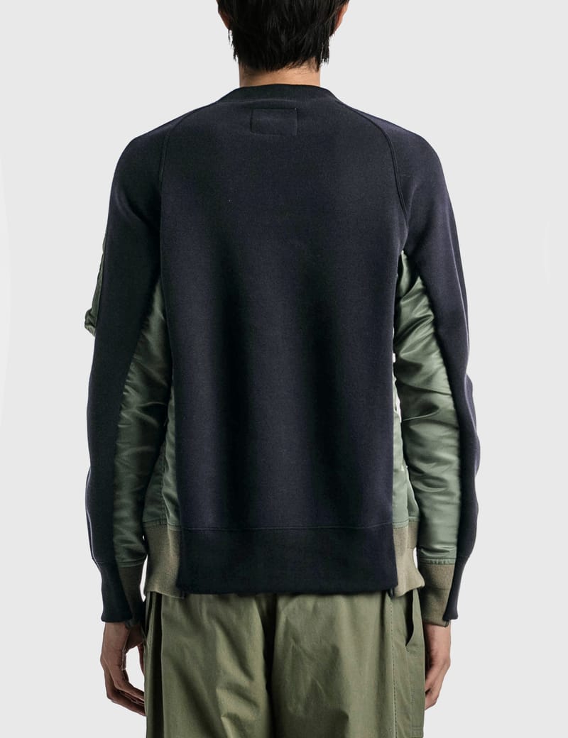 Sacai - スポンジスウェット MA-1 プルオーバー | HBX - ハイプ