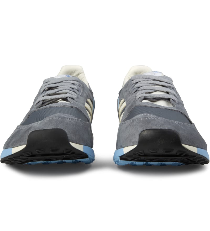 Adidas Originals - Dark Grey/Blue Boston Super 84-LAB Shoes | HBX