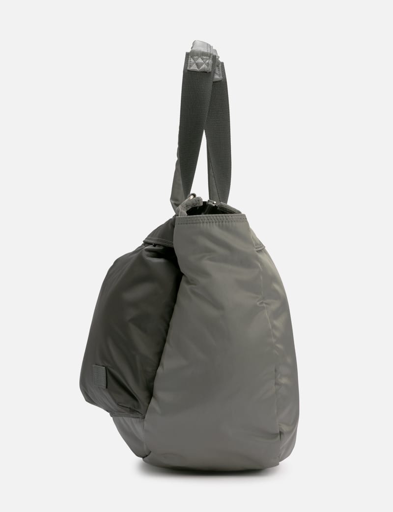 Sacai Porter 2 Tone Crossbody Bag - Gray nylon, oxidized hardware