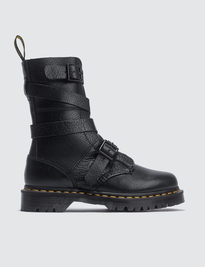 Dr. Martens 10 Eye Boots With Strap HBX Globally Curated