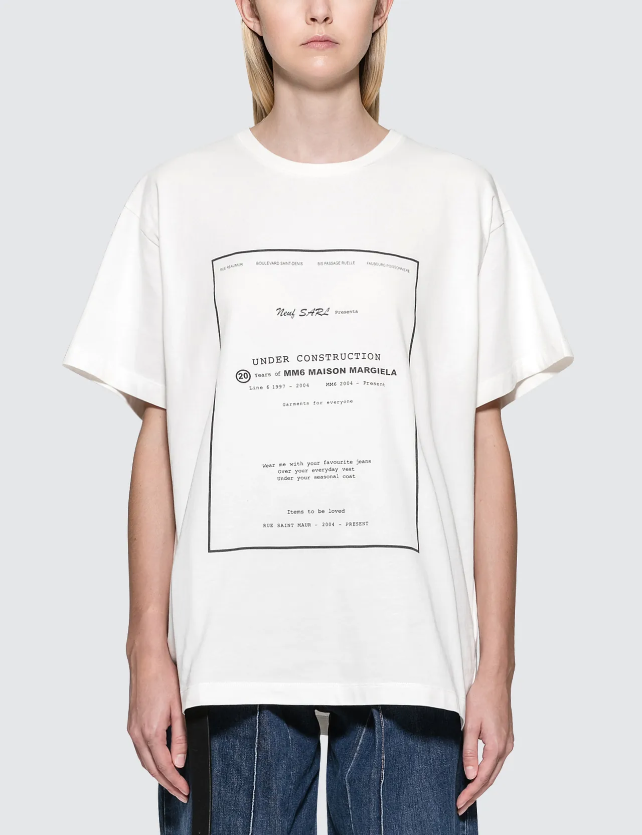 MM6 Maison Margiela - Under Construction Short Sleeve T-Shirt