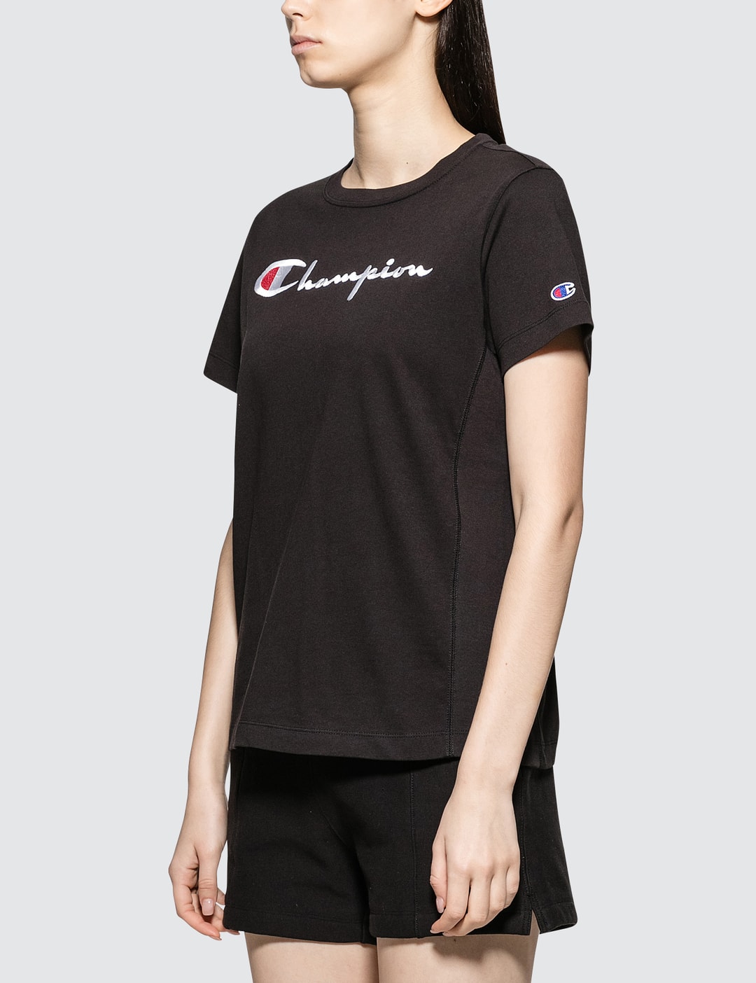 Champion Reverse Weave - Logo Script Logo Short Sleeve T-shirt | HBX ...
