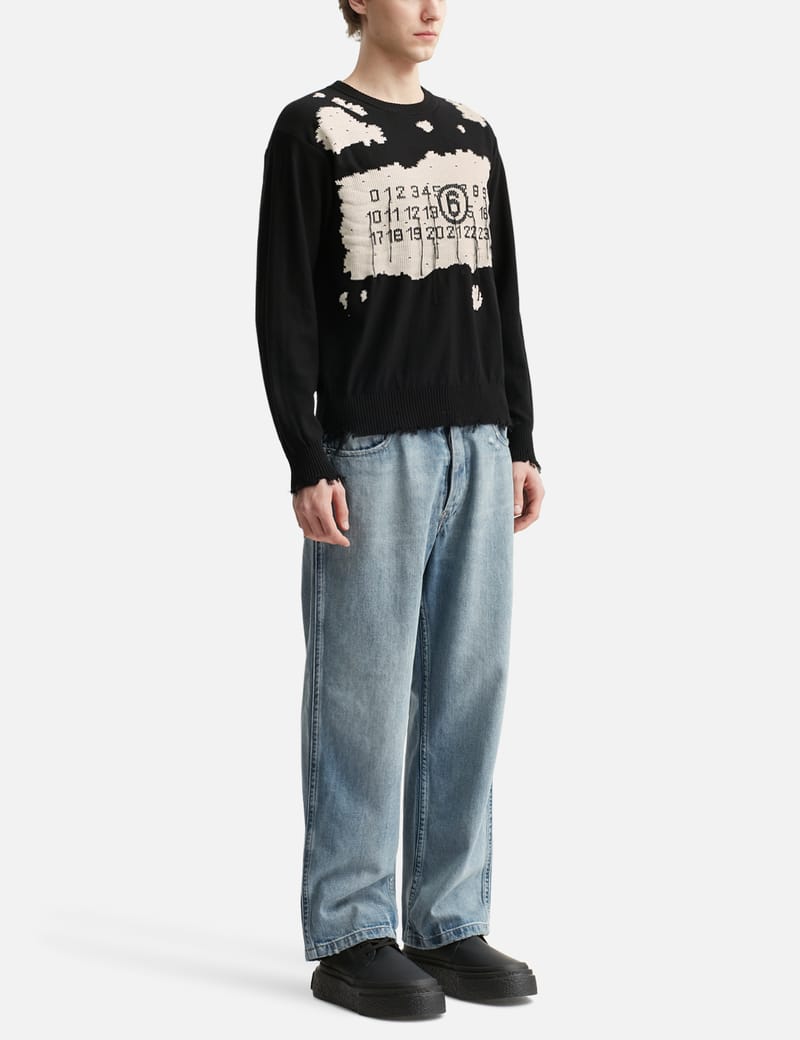MM6 Maison Margiela - Numeric Intarsia Sweater | HBX