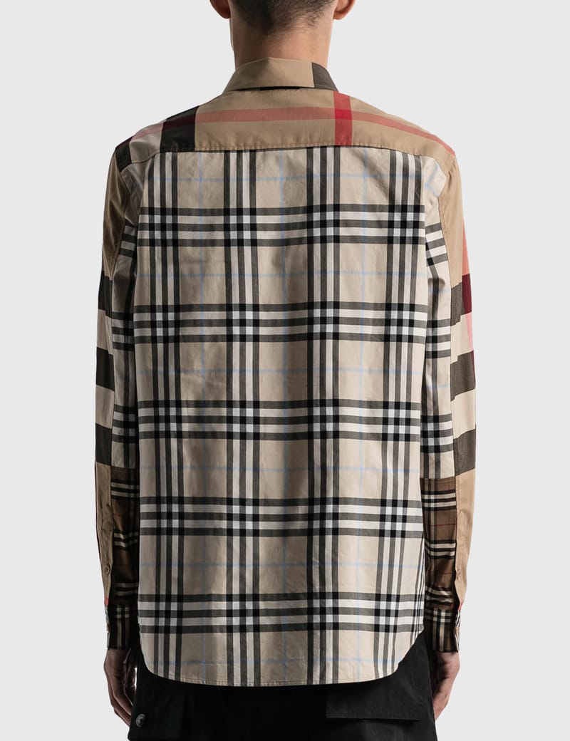 Burberry - Contrast Check Stretch Cotton Poplin Shirt | HBX