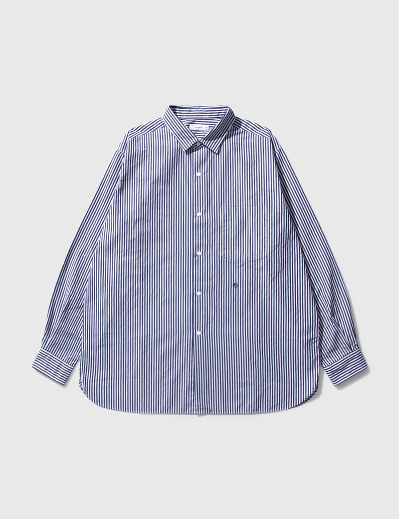 Nanamica - Regular Collar Stripe Wind Shirt | HBX - Globally