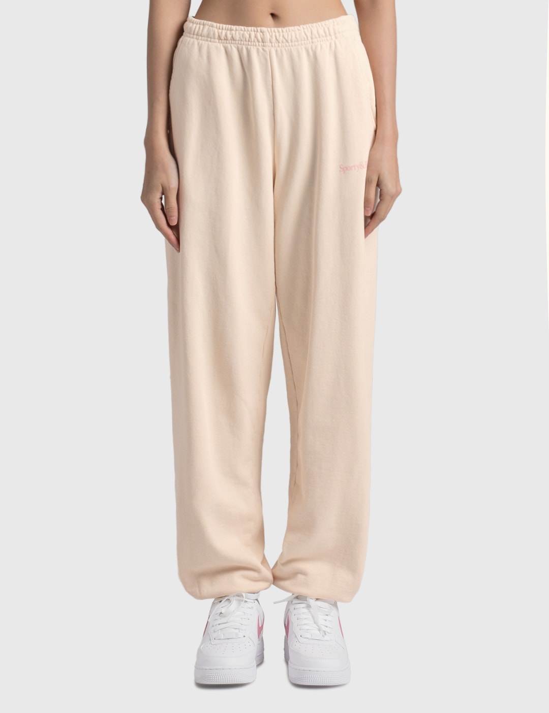 Serif Logo Kids Sweatpant - Cream/Navy main image 1