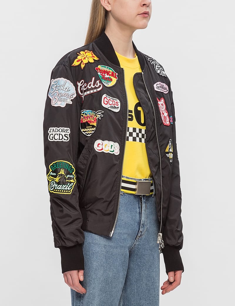 ブルゾン GCDS Women Bomber Jackets A2OM0905TH499 Black GCDS - Patch Bomber Jacket | HBX - Globally Curated Fashion