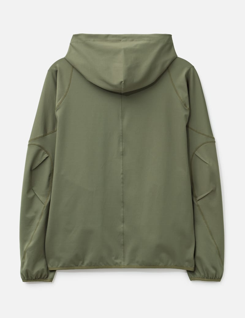 POST ARCHIVE FACTION (PAF) 5.0 HOODIE RIGHT - Olive zip hoodie