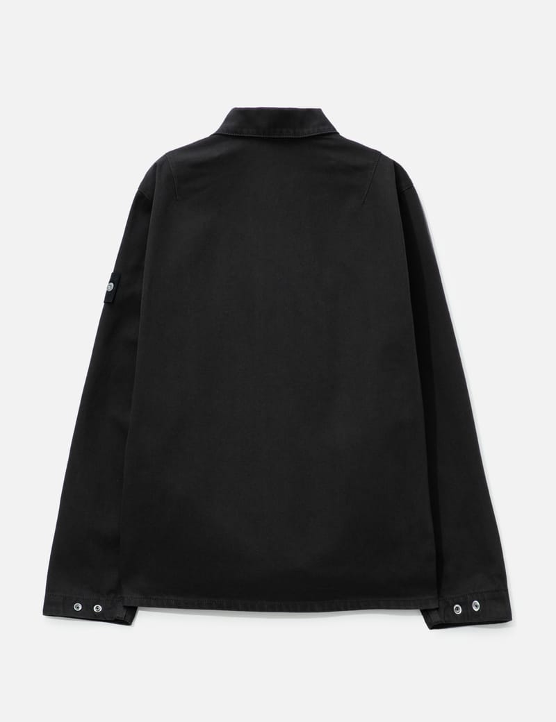Stone Island Garment Dyed Denim Zip-Up Overshirt - ガーメントダイ