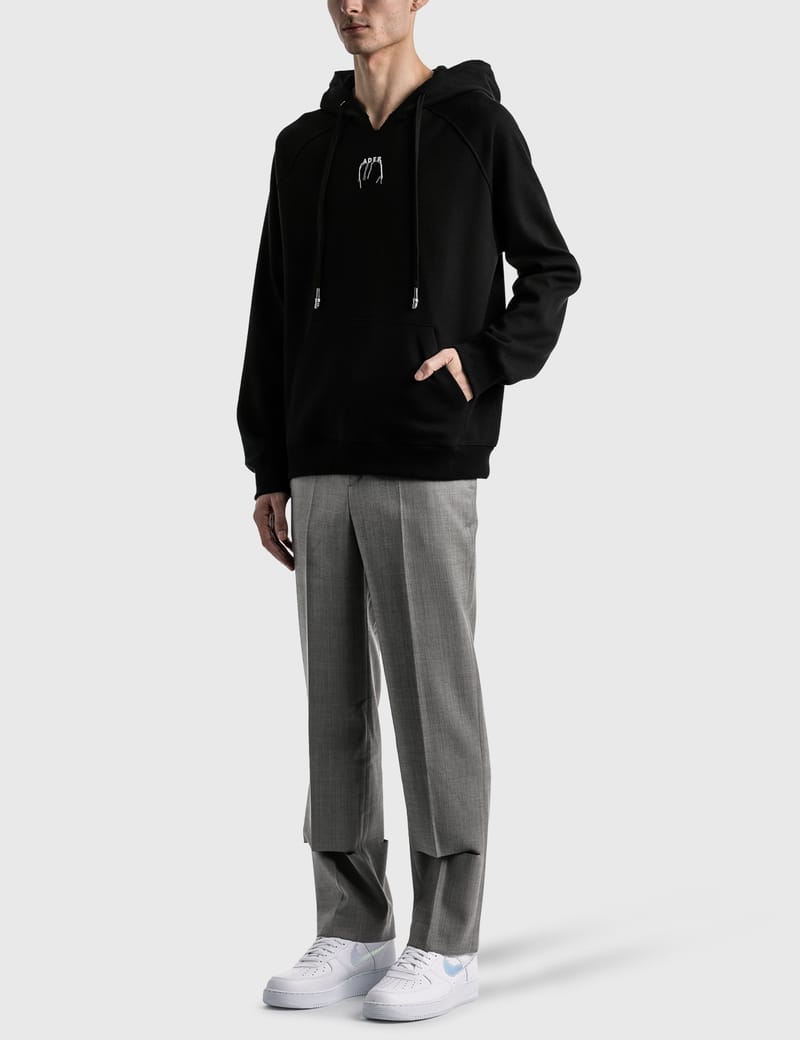 ★ADERERROR★ Needle logo hoodie Noir Ader Error - Needle Logo Hoodie | HBX - Globally Curated