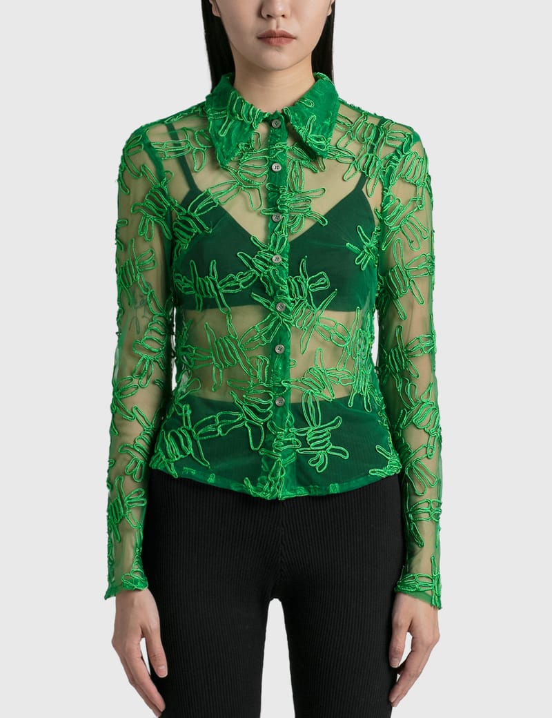 House of Sunny - Barbed Wire Applique Shirt | HBX - Globally