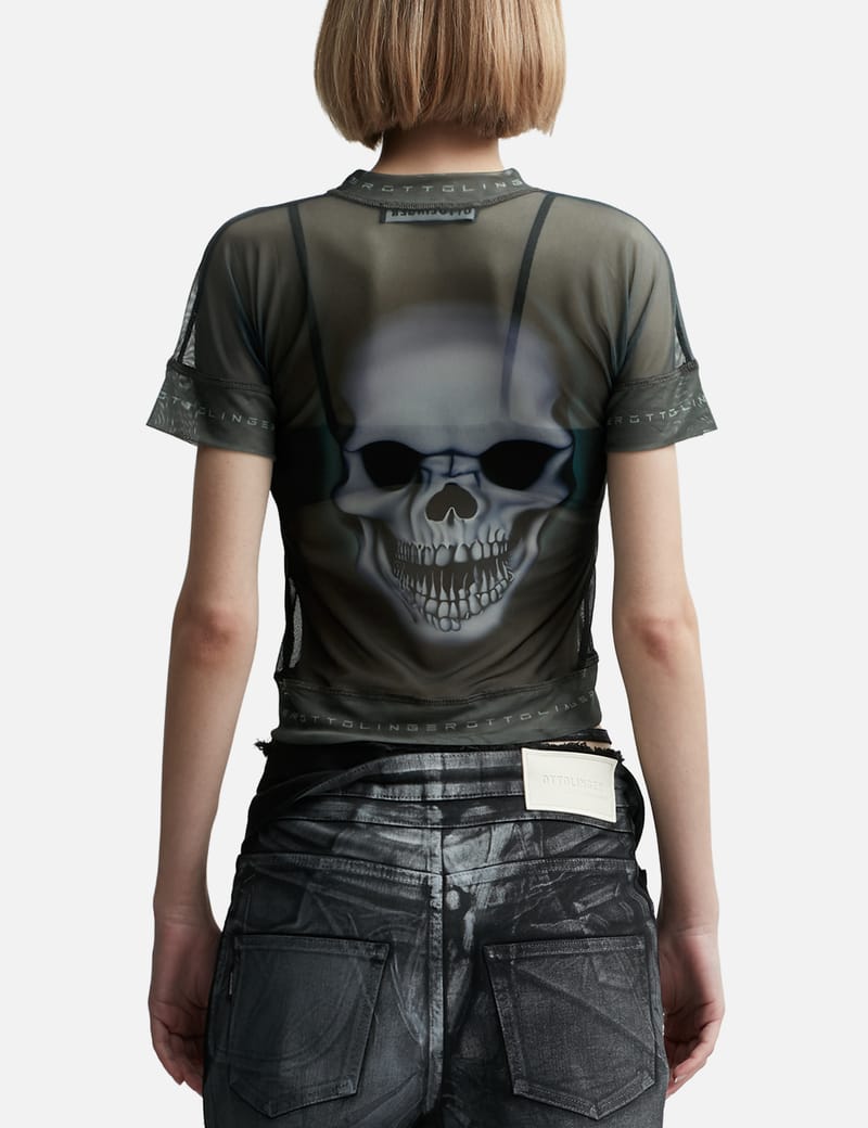 ottolinger skull T-shirt Ottolinger | Skull Pink Deconstructed